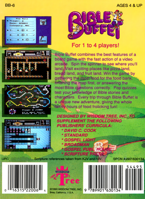Bible Buffet (Homebrew) — Box back